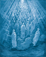 spiritual guides descending from heaven