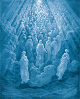 spiritual guides descending from heaven